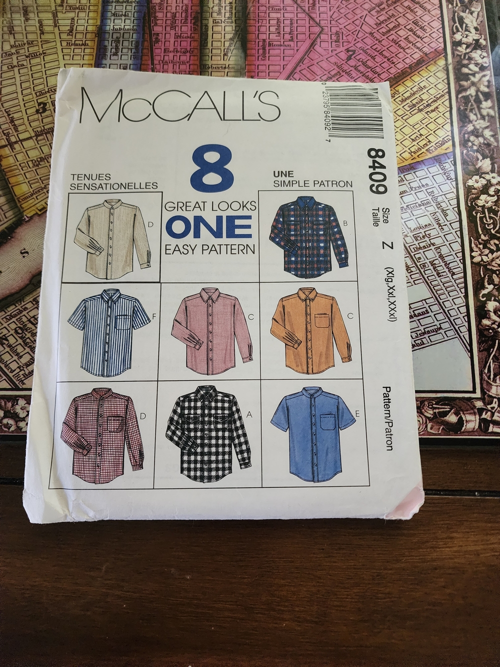 McCALL'S Men's Casual Button-Down Shirt Sewing Pattern - Multi Color Options
